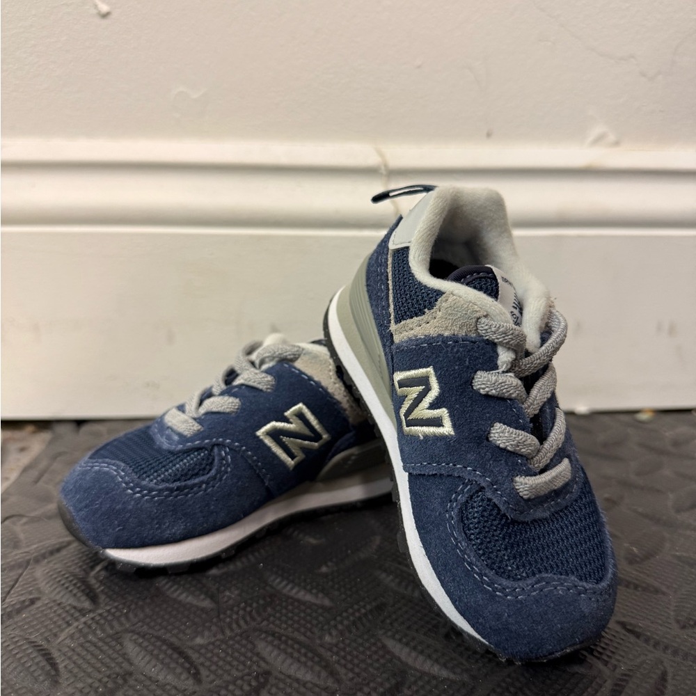 New Balance Kids' Blue and Gray Sneakers